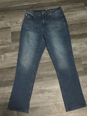 Frye Women's Dark Blue Straight-Leg Jeans High rise